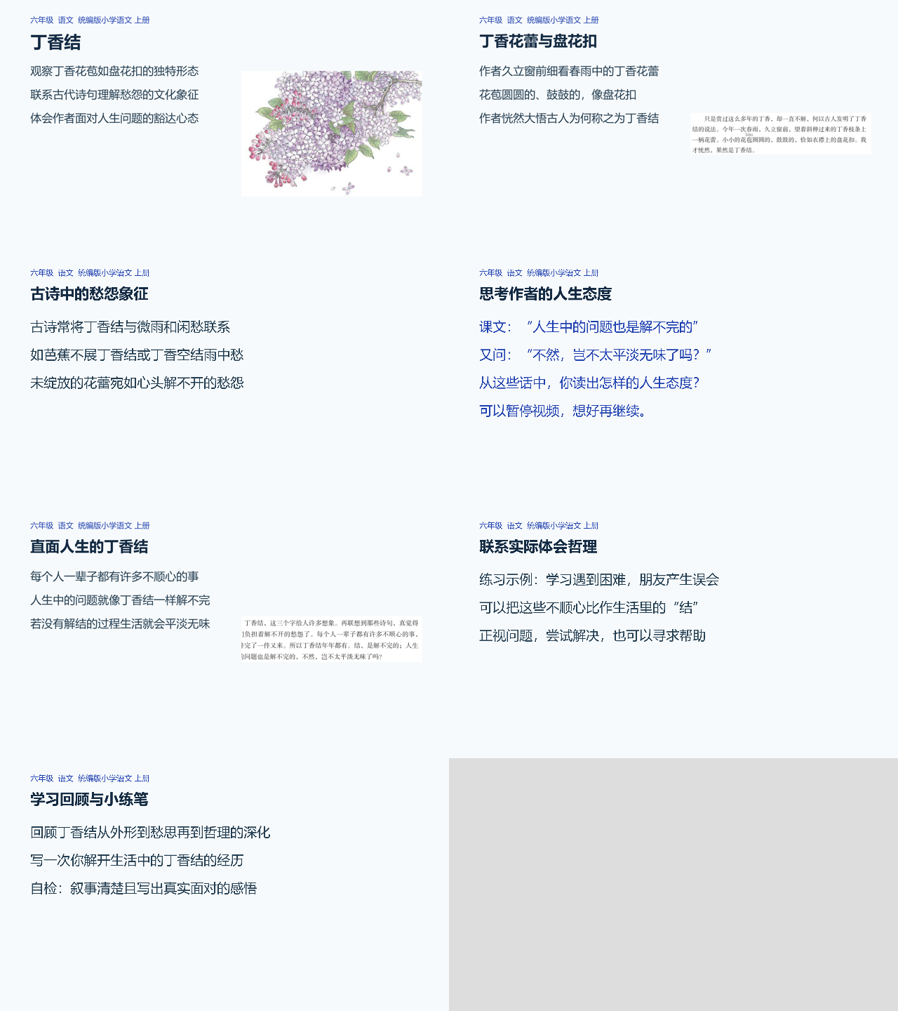 丁香结七页课件总览